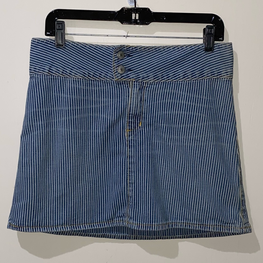 Paper Denim And Cloth Skirt